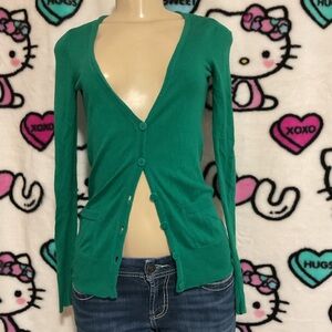 SO Vibrant Green Button-Up Shirt